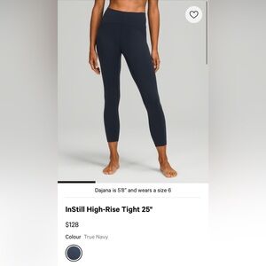 lululemon athletica True Navy Leggings